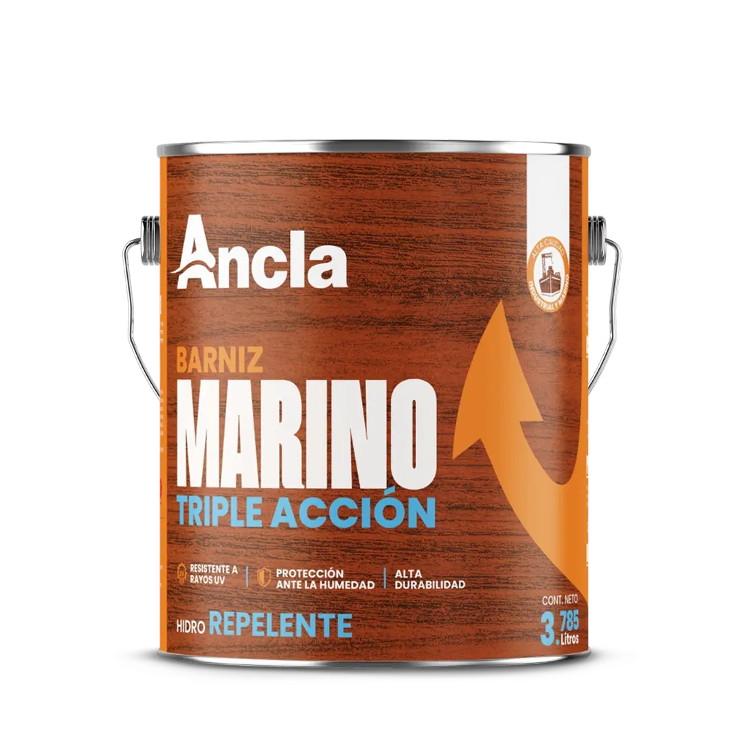 Pintura Barniz Marino Triple Acción Ancla - Línea Madera Crons