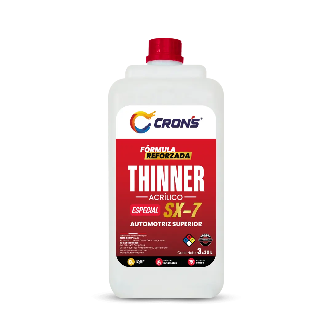Pintura Thinner Acrílico Especial SX-7 Crons - Línea Automotriz Crons