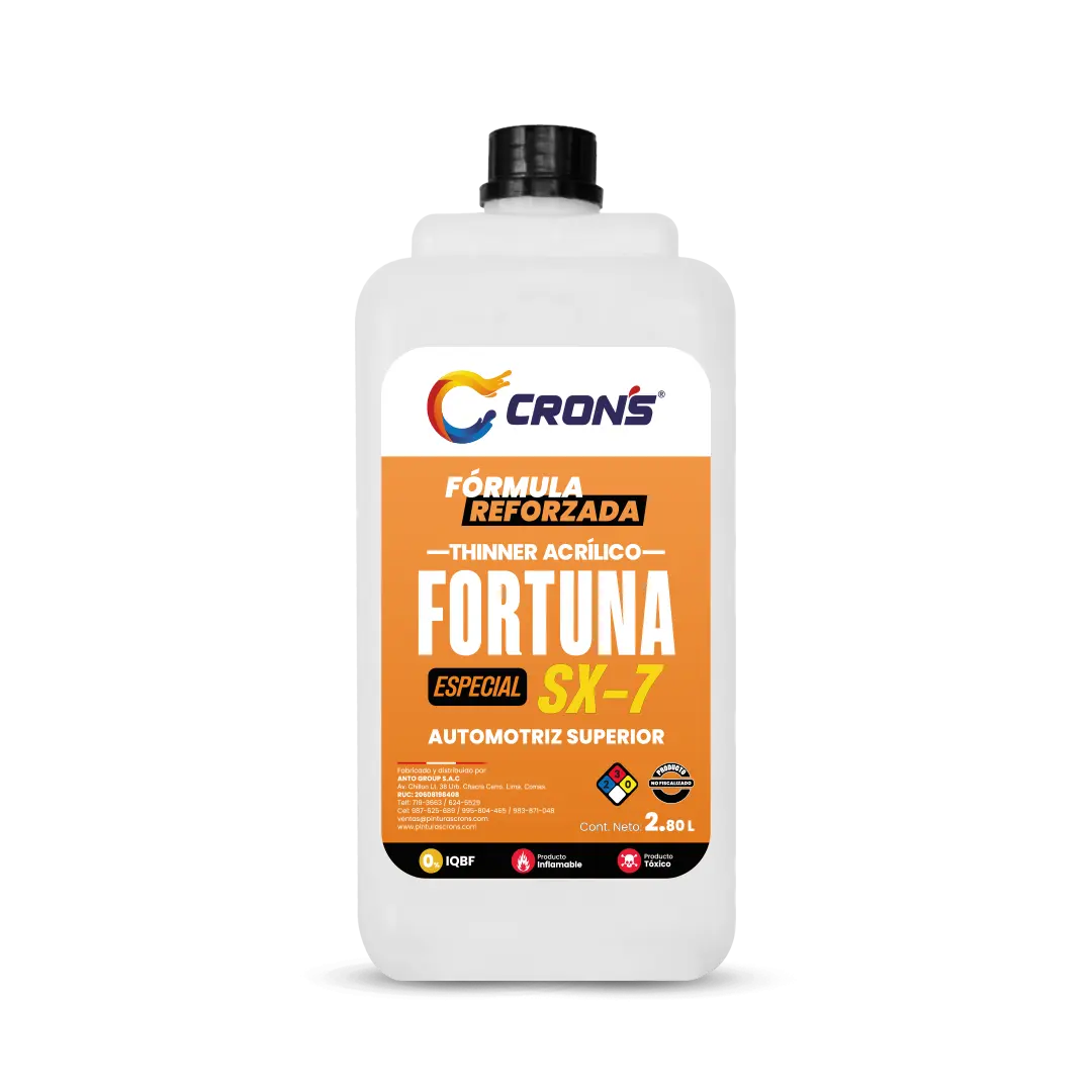 Pintura Thinner Acrílico SX-7 Fortuna - Línea Automotriz Crons